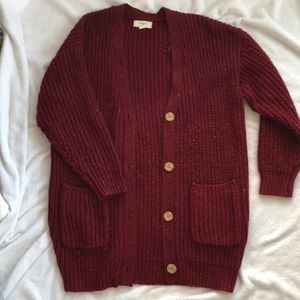 Maroon cardigan